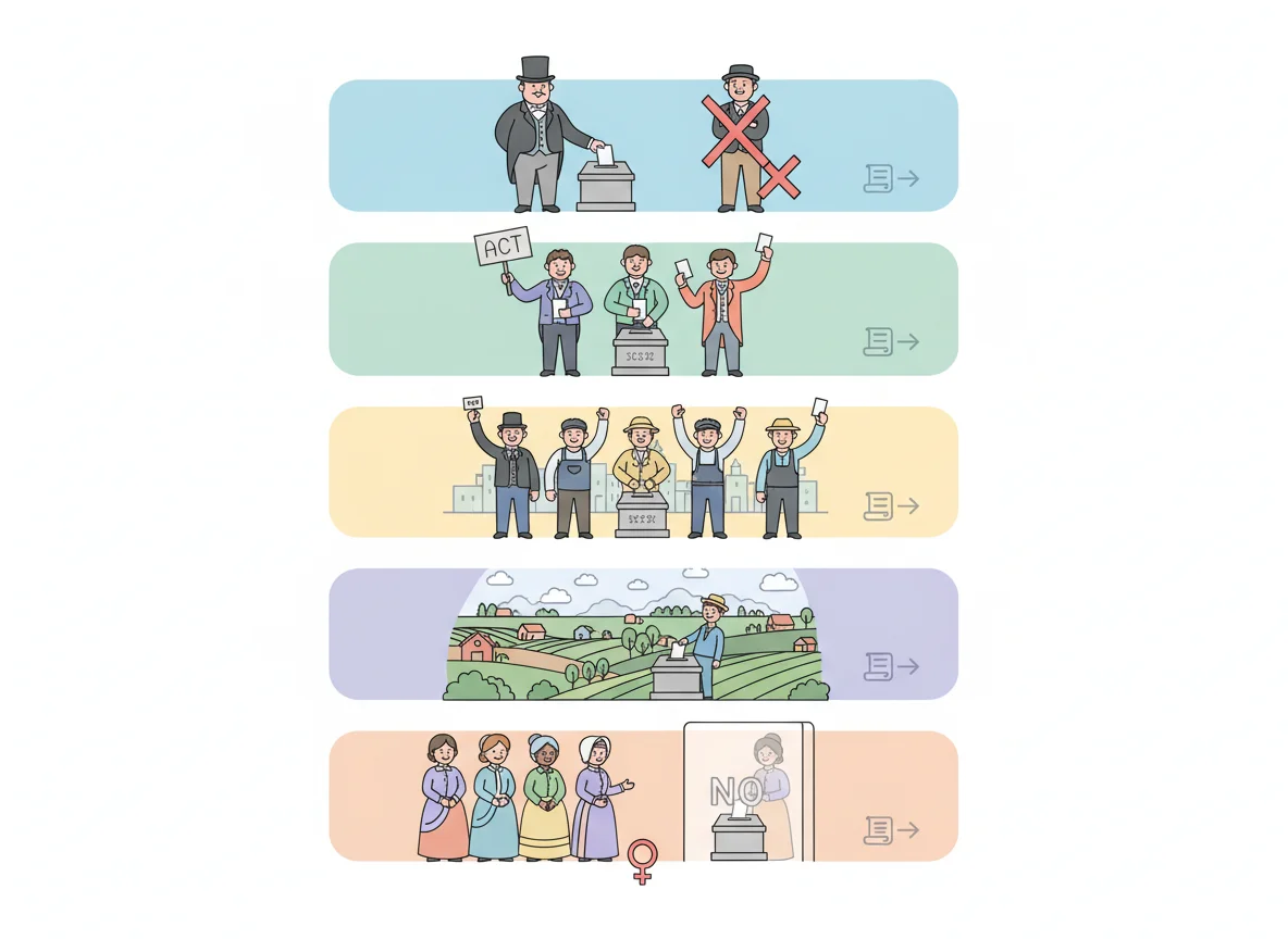 The development of democracy and voting rights (illustration 1)