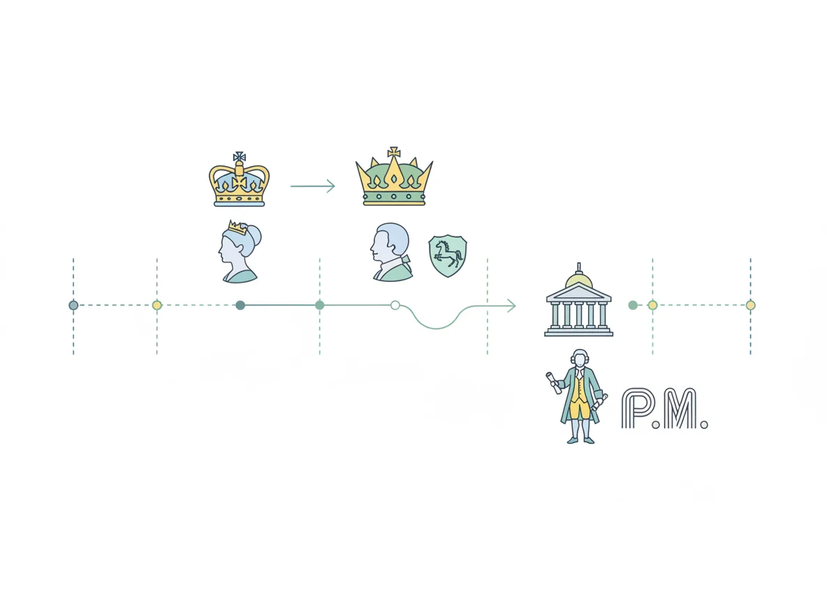 The constitutional monarchy and Robert Walpole (illustration 1)