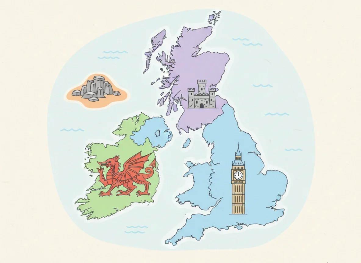 The regions of the UK and their characteristics (illustration 1)