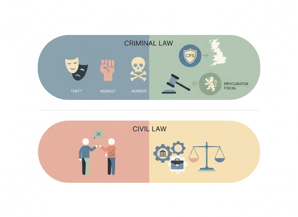 Criminal and civil law